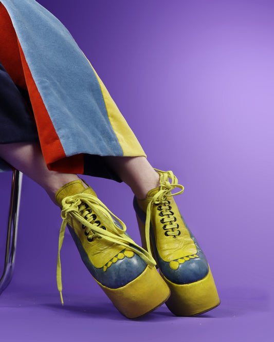 RARE Vintage 1970s Novelty Glam Rock Platform Shoes