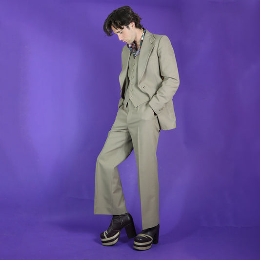 Vintage 1970s Camel 3 Piece Suit