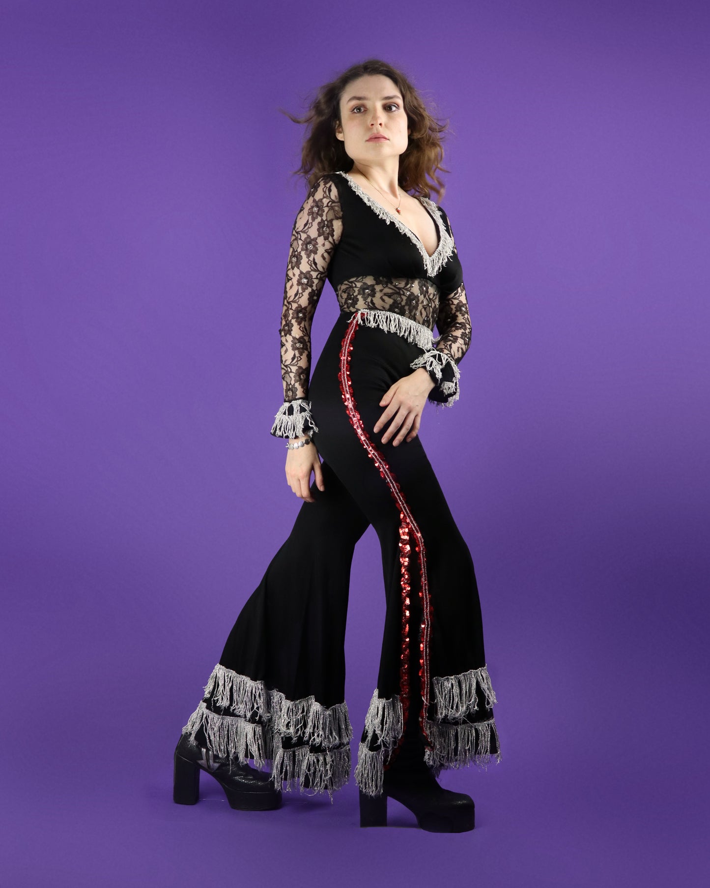 Vintage 1970s Fredericks of Hollywood Space Cowgirl Rodeo Jumpsuit