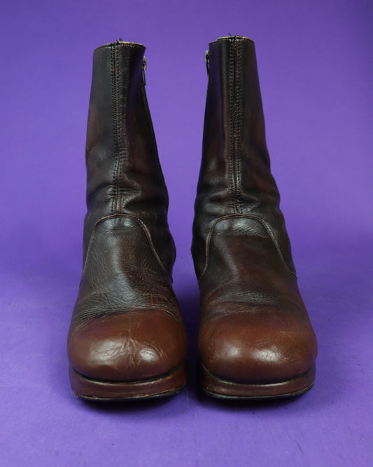 Vintage 1970s Brown Platform Boots