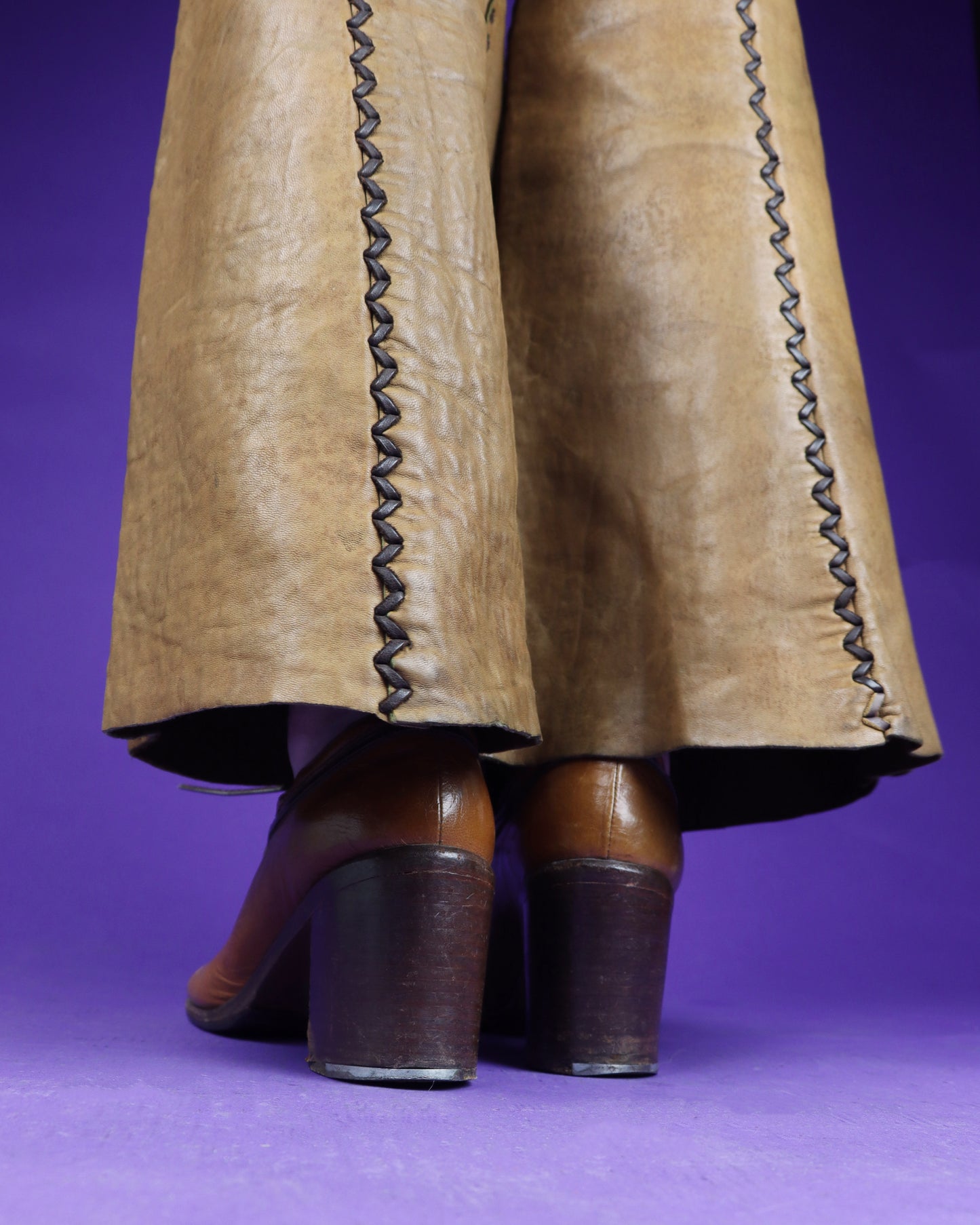 Vintage 1970s Arrow Leather Platform Shoes