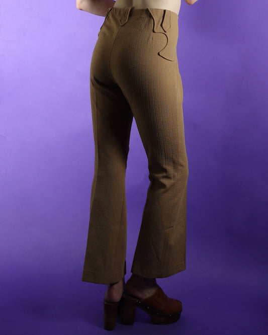 Vintage 1970s Lasso Western Rodeo Pant Suit Sand