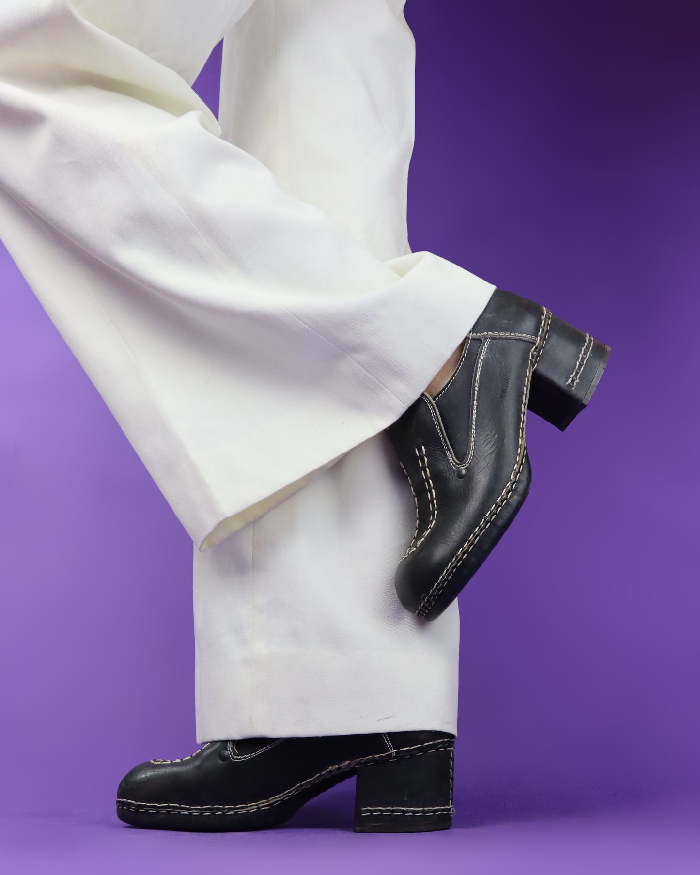 Vintage 1970s Deadstock El Padrino Whalebone Platform Shoes