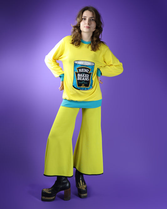 Vintage 1970s Satin Appliqué Heinz Beans T-Shirt