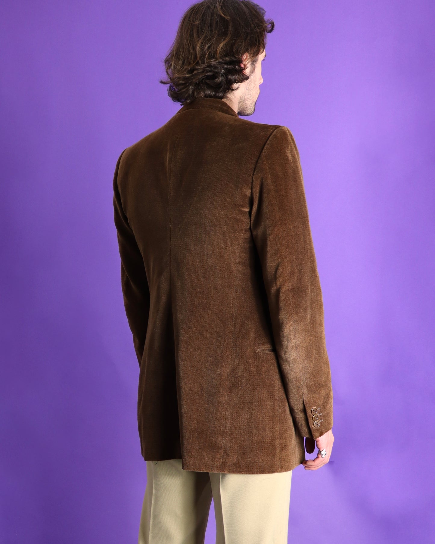 Vintage 1970s Double Breasted Velvet Blazer