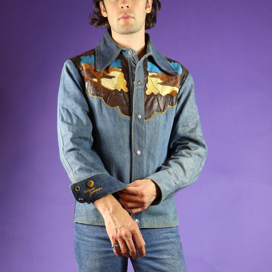 Vintage 1970s Antonio Guiseppe Desert Scene Jacket