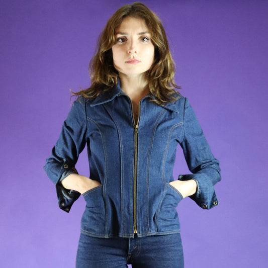 Vintage 1970s Antonio Guiseppe Cowgirl Minnie Mouse Disney Denim Jacket