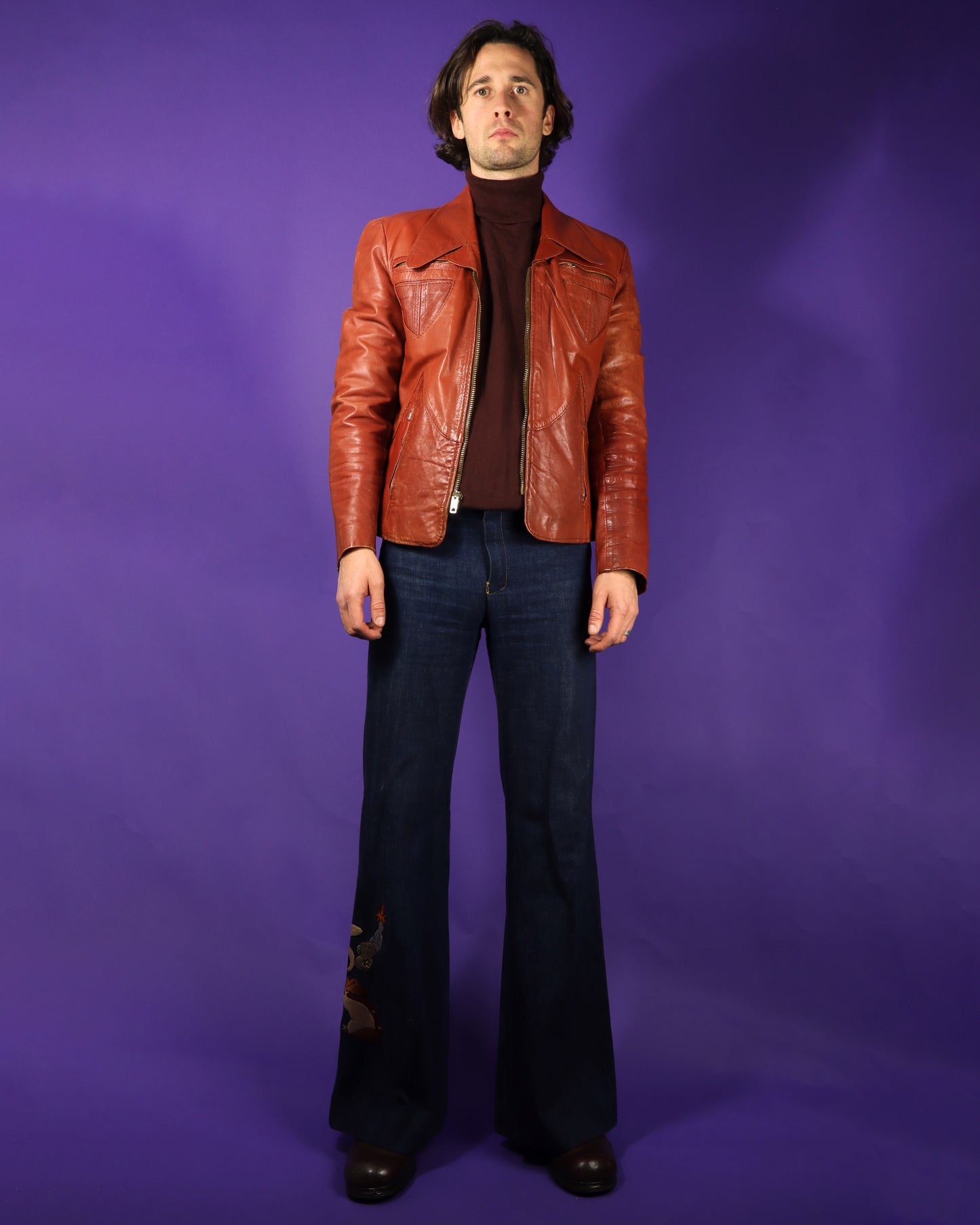 Vintage 1970s Chess King Leather Jacket