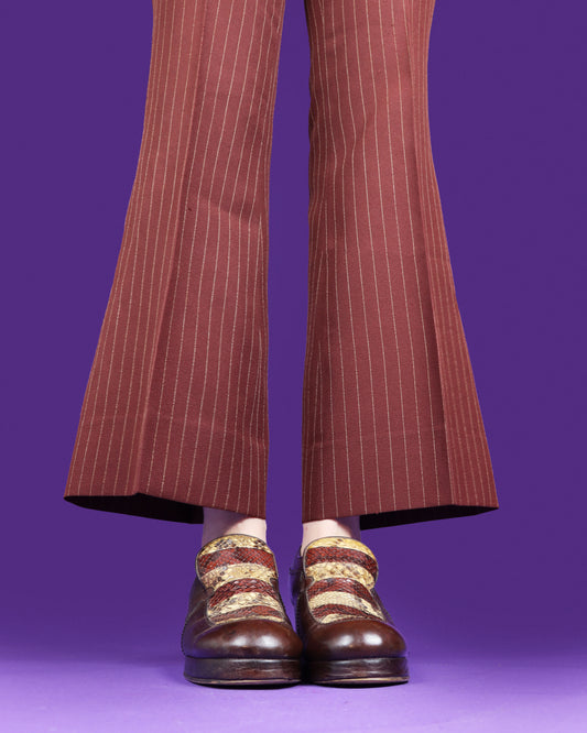 Vintage 1970s Antonio Fluxa Snakeskin Mule Platform Shoes