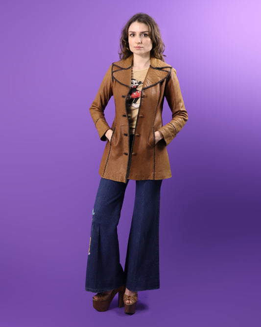 Vintage 1970s North Beach Leathers Coat