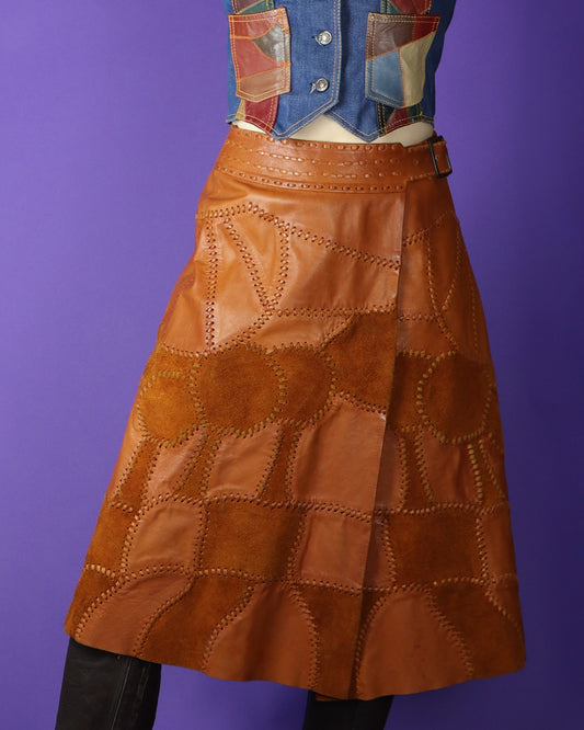 Vintage 1970s Char Midi Skirt