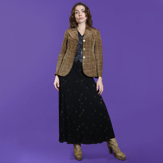 Vintage 1970s Loewe 1846 Printed Suede Blazer