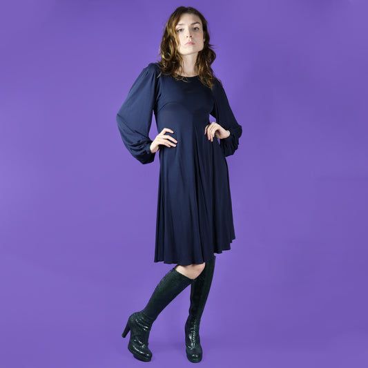 Vintage 1970s Jean Muir Liquid Crepe Dress