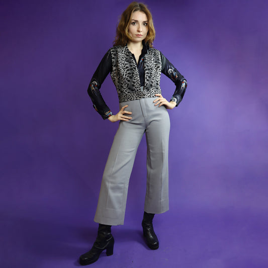 Vintage 1970s Leopard Lurex Waistcoat