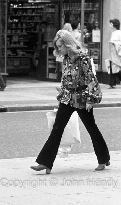 Vintage 1970s Jeff Banks Silk Blouse Bell Sleeve