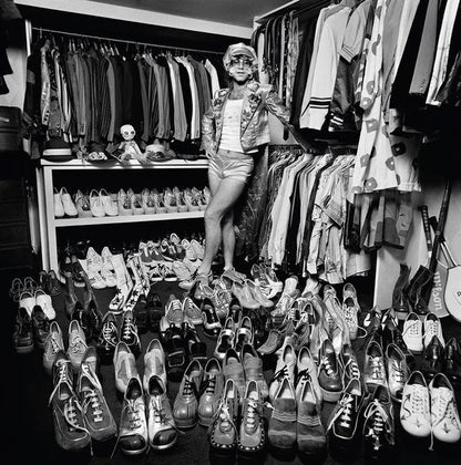 RARE Vintage Nunn Bush Glitter Red Suede Platform Shoes