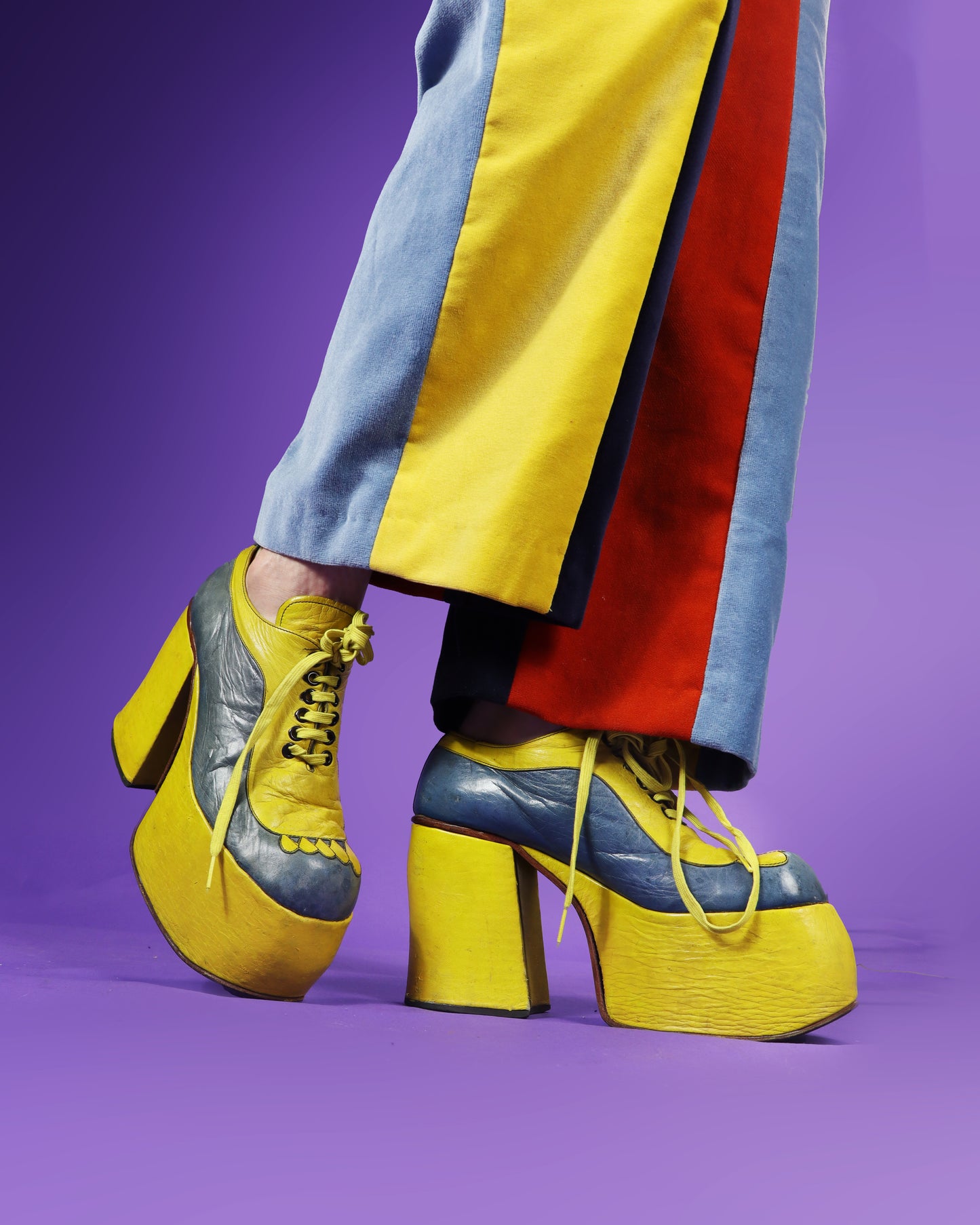 RARE Vintage 1970s Novelty Glam Rock Platform Shoes