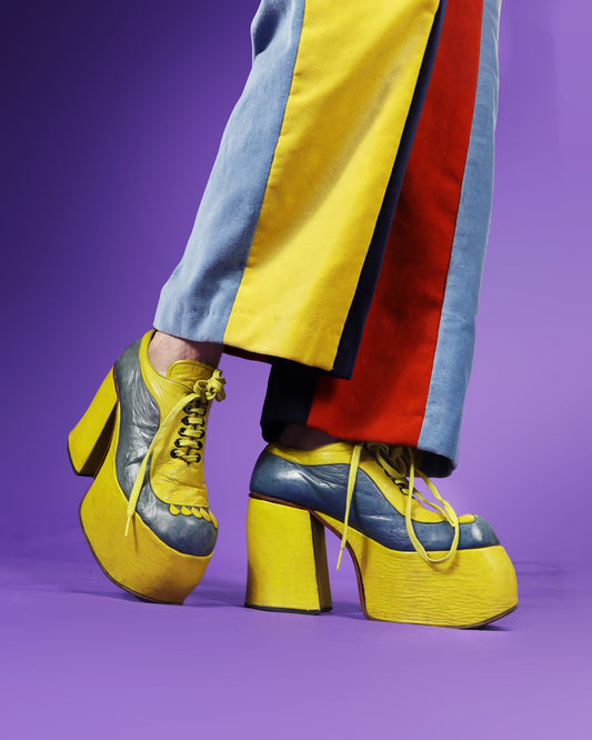 RARE Vintage 1970s Novelty Glam Rock Platform Shoes