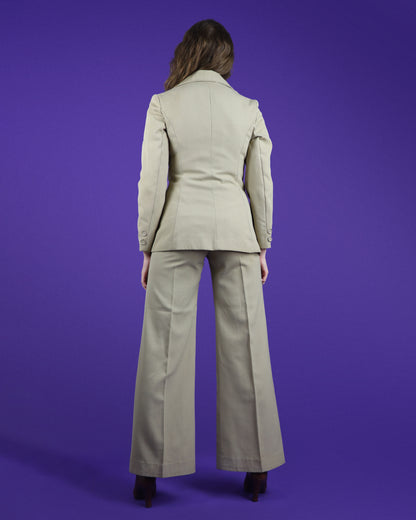 Vintage 1970s Beige Trouser Suit