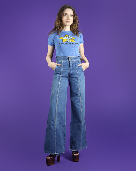 Vintage 1970s Denim Flares by Pentimento