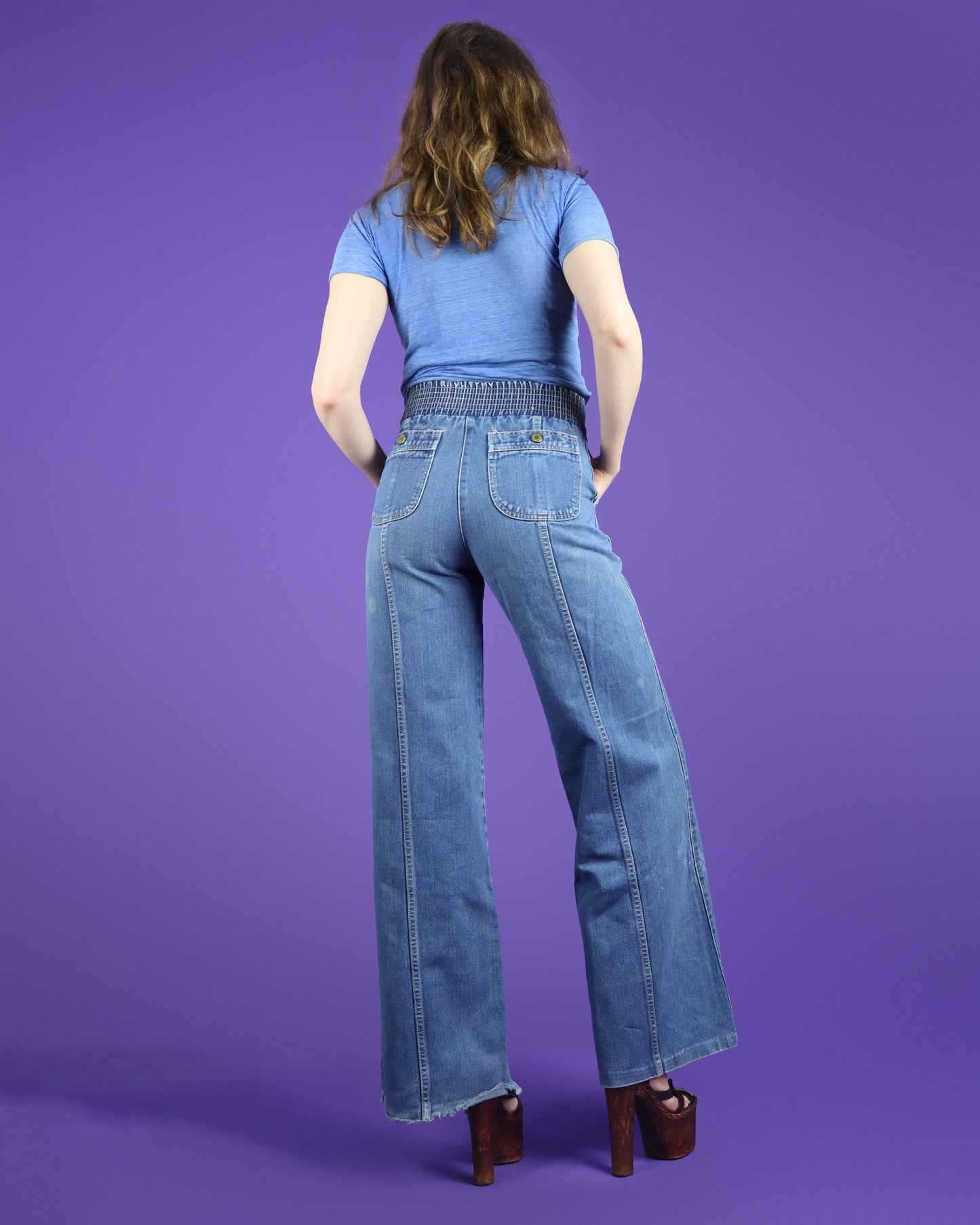 Vintage 1970s Denim Flares by Pentimento