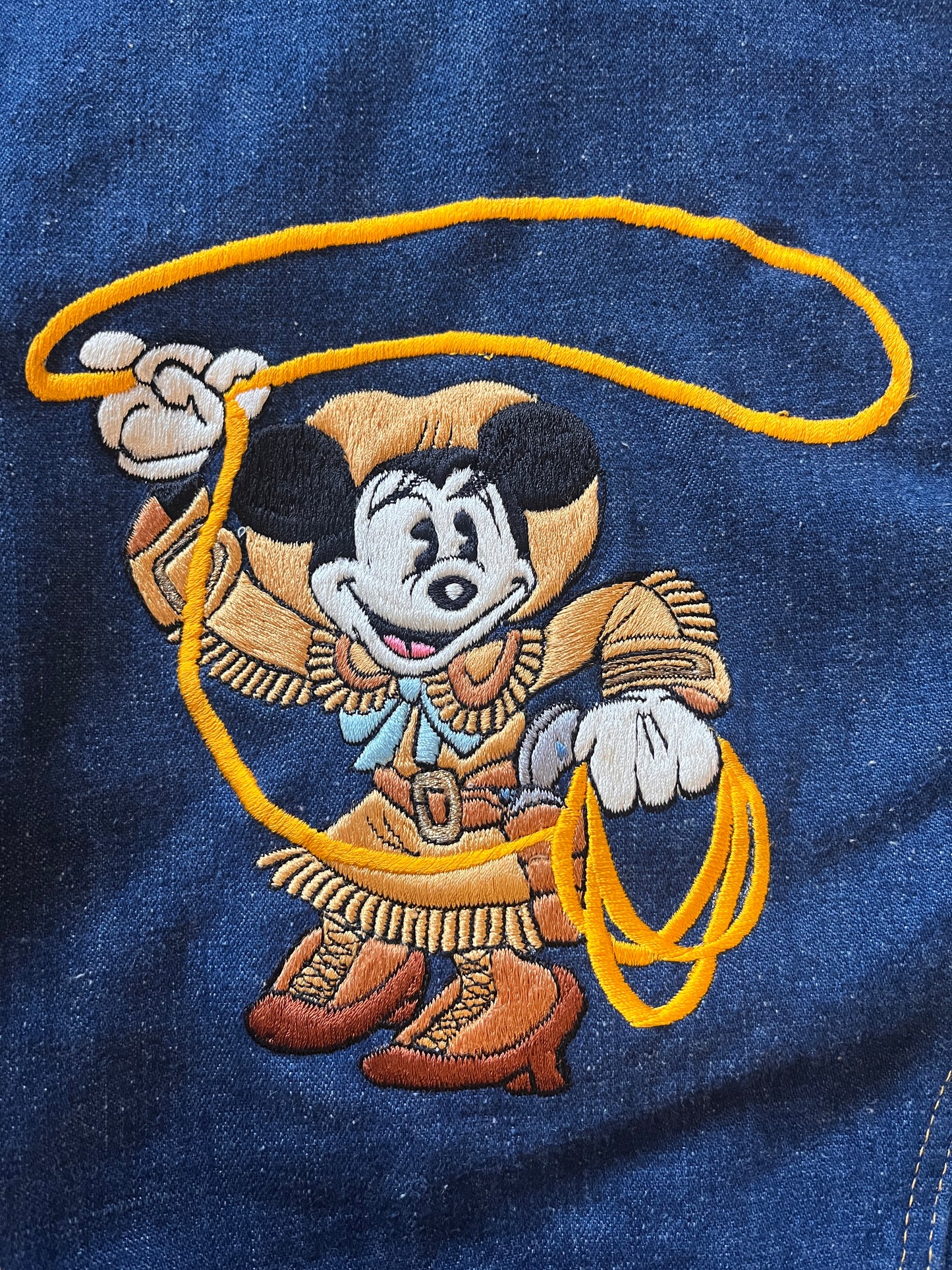 Vintage 1970s Antonio Guiseppe Cowgirl Minnie Mouse Disney Denim Jacket
