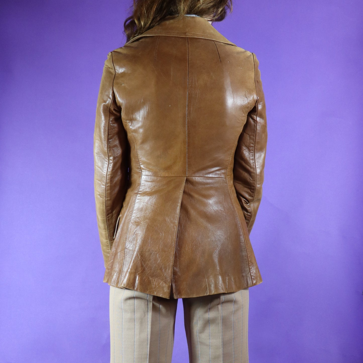 RESERVED Vintage 1970s High Shine Tailored Leather Blazer