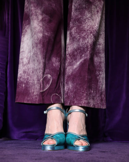 Vintage 1970s Blue Disco Heels