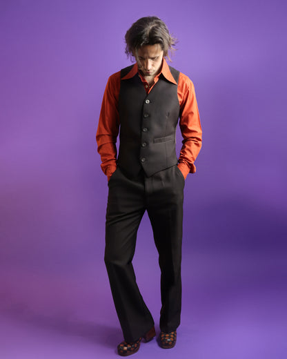 Vintage 1970s Brown 3 piece tailored suit
