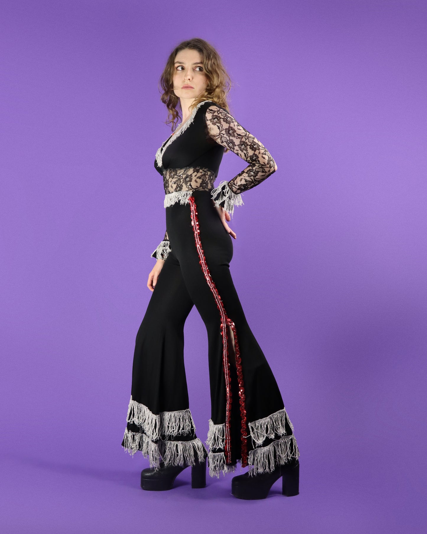 Vintage 1970s Fredericks of Hollywood Space Cowgirl Rodeo Jumpsuit