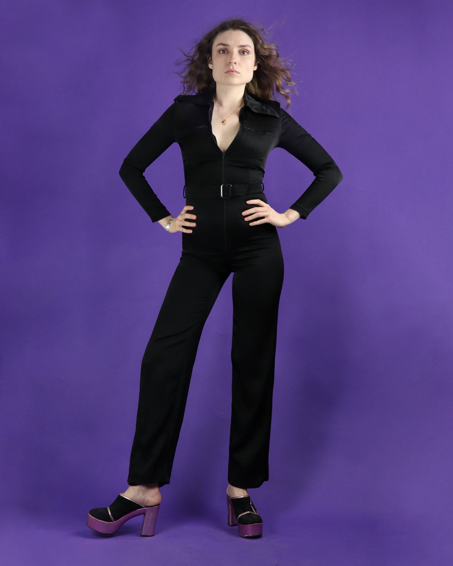 Vintage 1970s Disco Jumpsuit Casuit