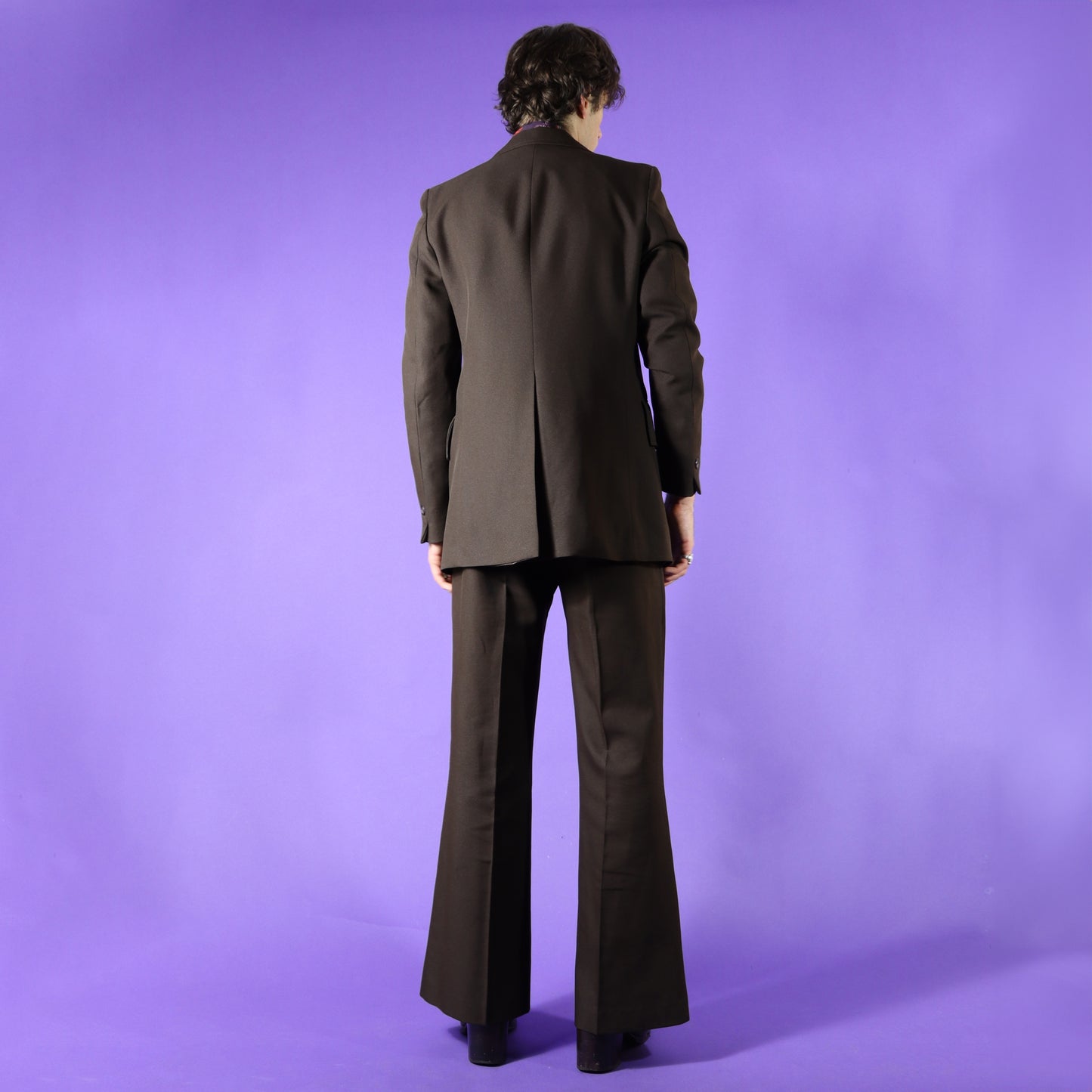 Vintage 1970s Brown 3 Piece Trouser Suit