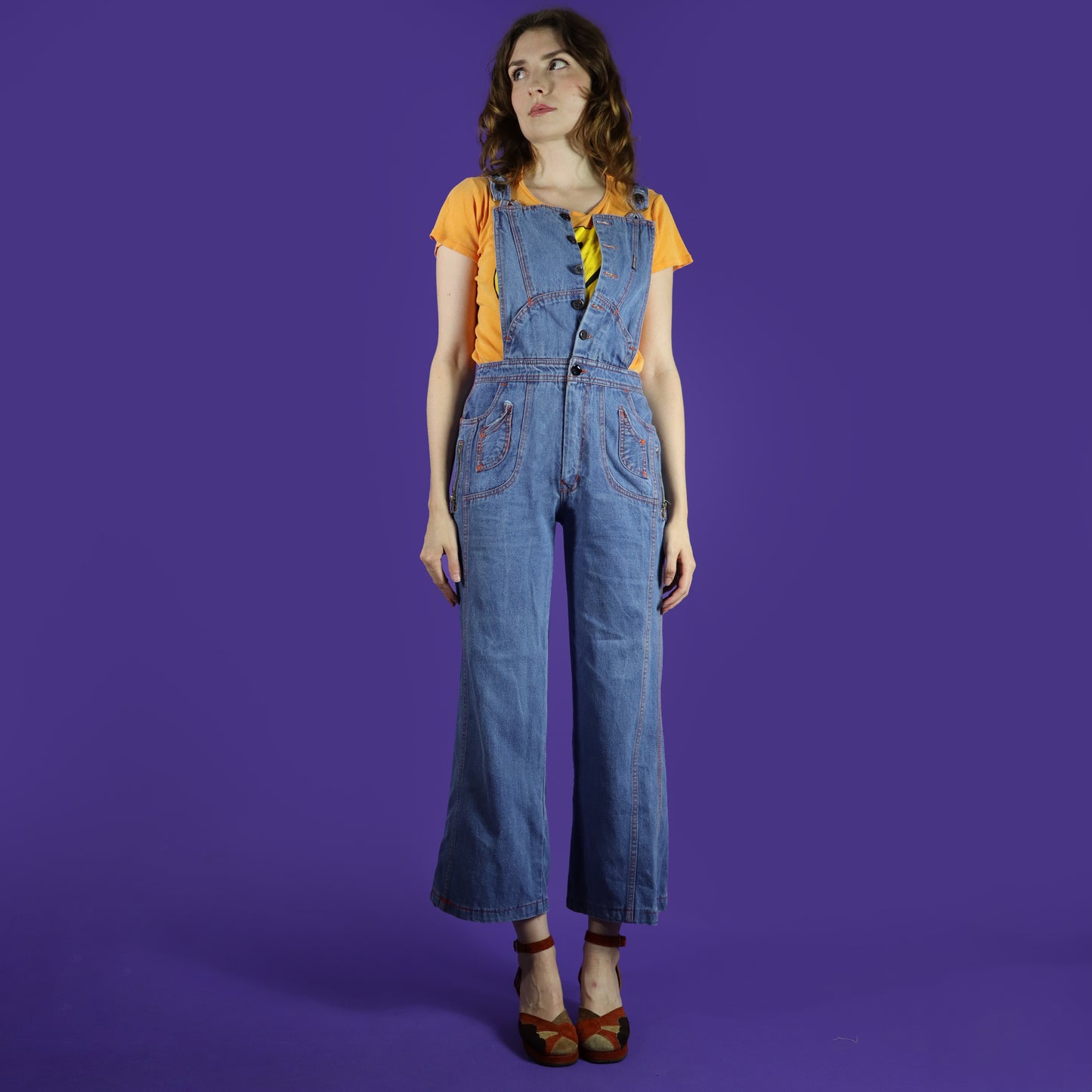 RESERVED Vintage 1970s N'est-ce Pas? Sun Ray Dugarees Overalls