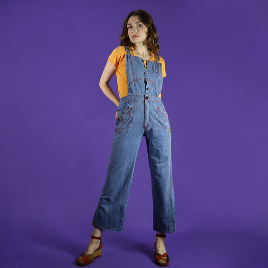 RESERVED Vintage 1970s N'est-ce Pas? Sun Ray Dugarees Overalls