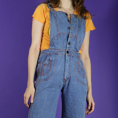 RESERVED Vintage 1970s N'est-ce Pas? Sun Ray Dugarees Overalls