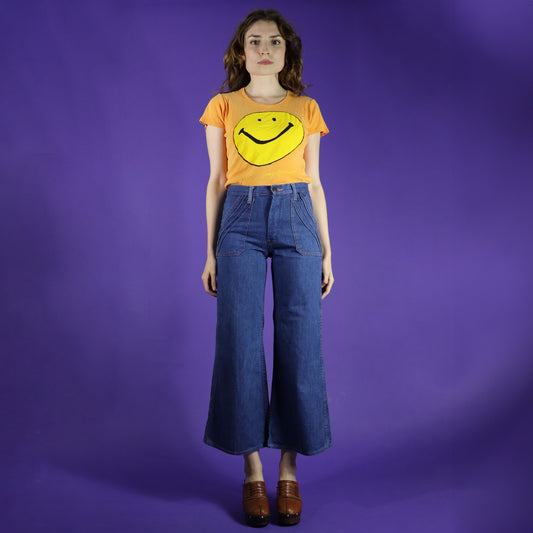 RESERVED Vintage 1970s Bell bottom Denim Flares