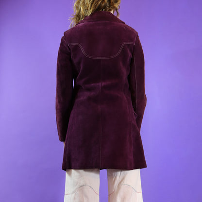 Vintage 1960s - 1970s Purple Suede Coat Jacket