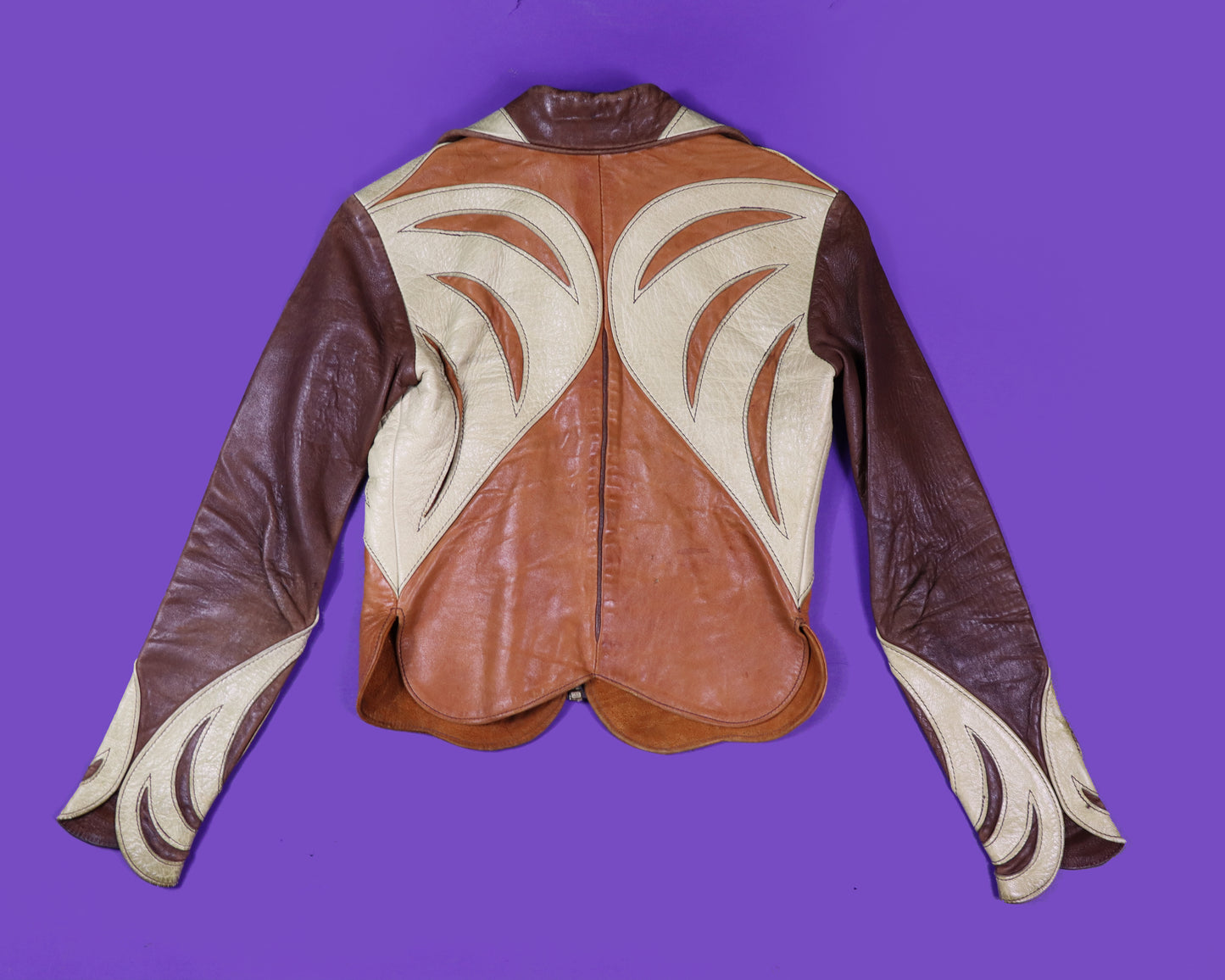 Vintage 1970s 1960s East West Musical Instruments Parrot Leather Jacket