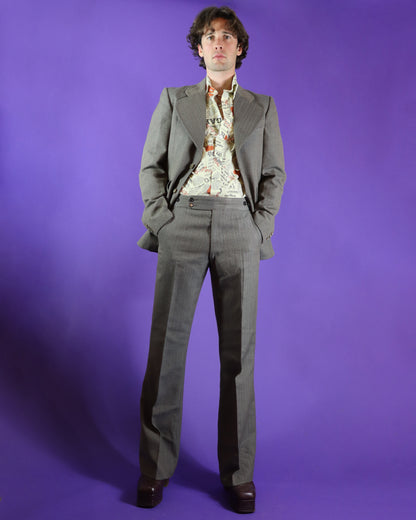 Vintage 1970s Taupe Tailored Suit