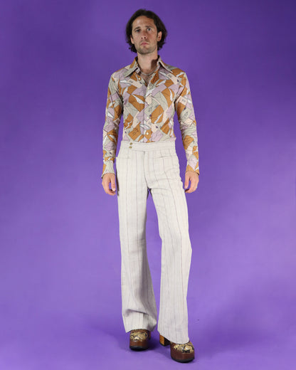 Vintage 1970s Hukapoo Disco Shirt Letters Envelope Print