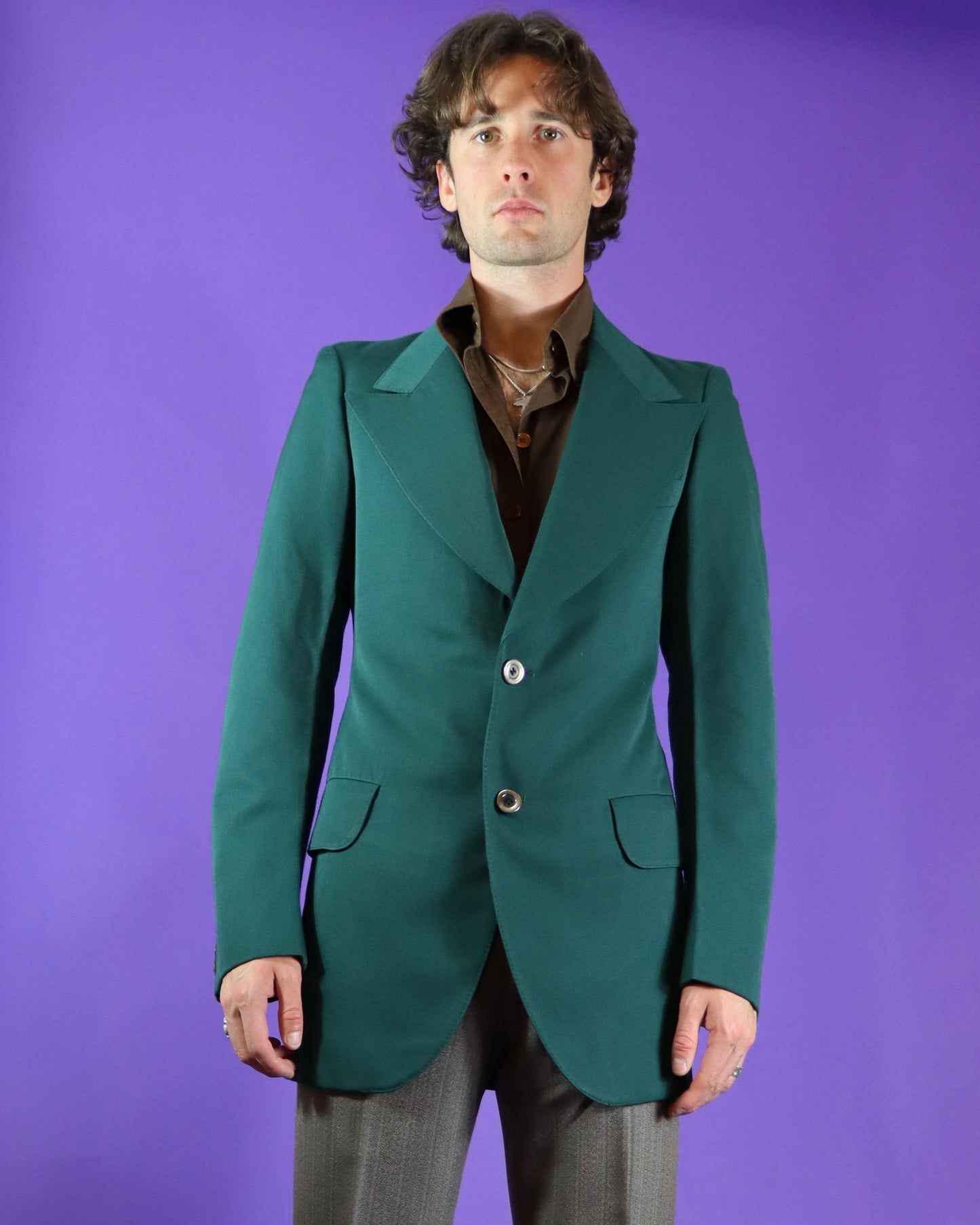 Vintage 1970s Tailored Bottle Green blazer