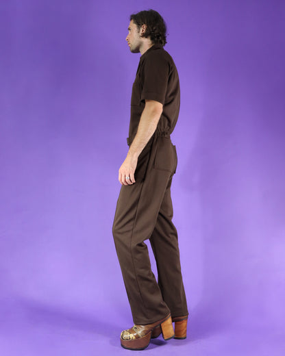 Vintage 1970s Men's Jumpsuit Brown