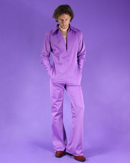 Vintage 1970s Men's Jumpsuit Purple