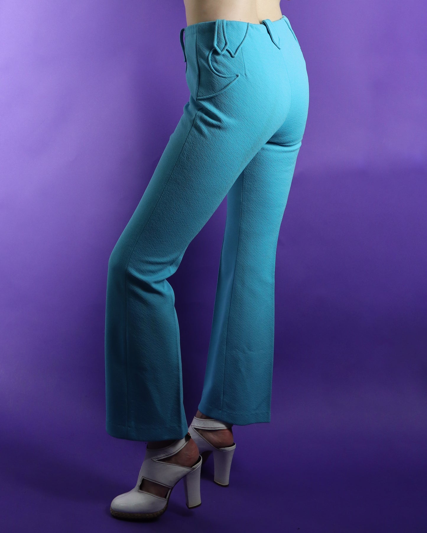 Vintage 1970s Lasso Western Rodeo Pant Suit Turquoise