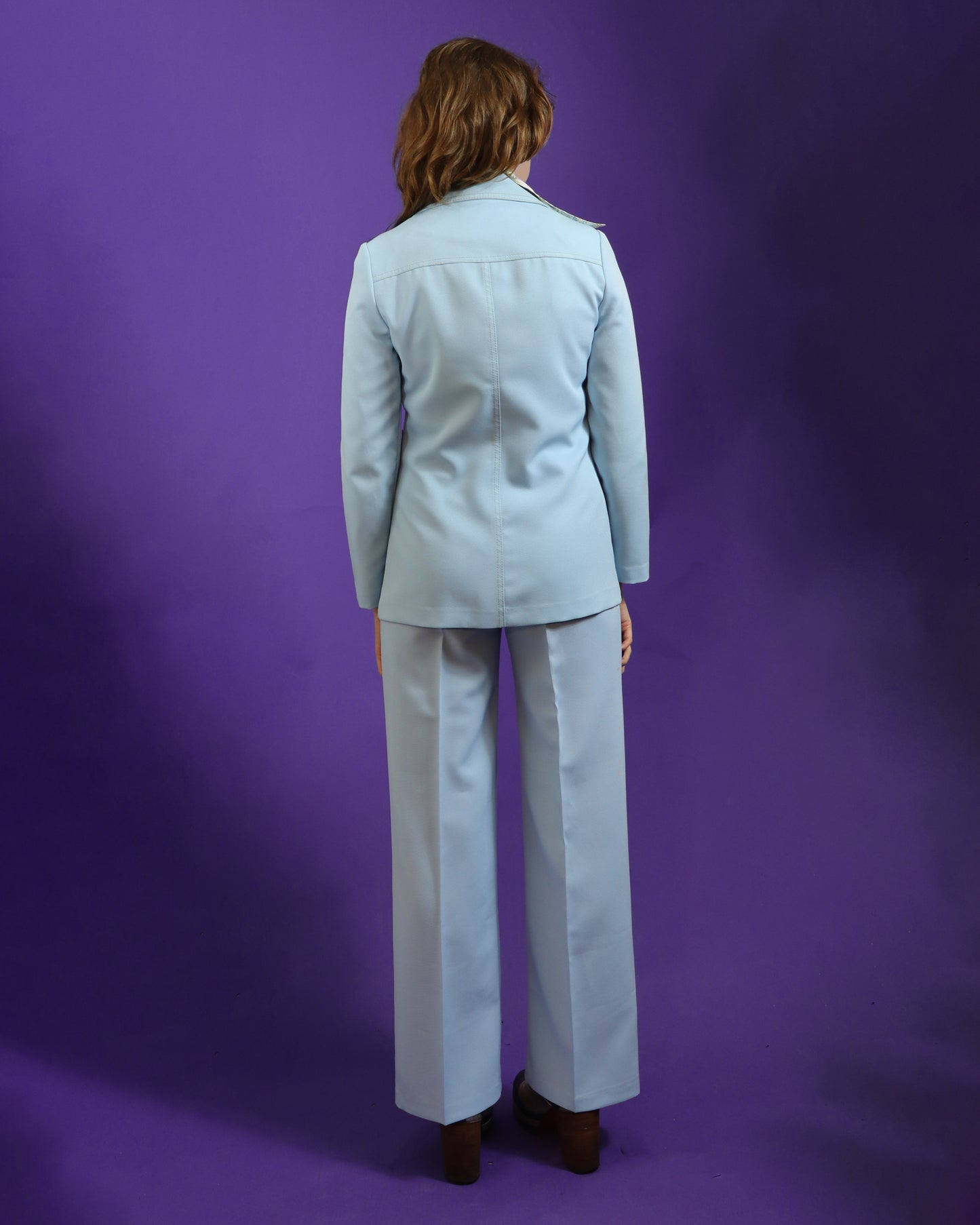 Vintage 1970s Pale Blue Suit