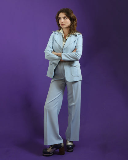 Vintage 1970s Pale Blue Suit