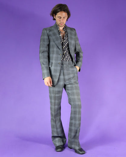 Vintage 1970s Plaid Suit