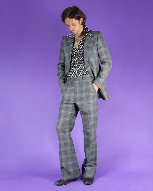 Vintage 1970s Plaid Suit