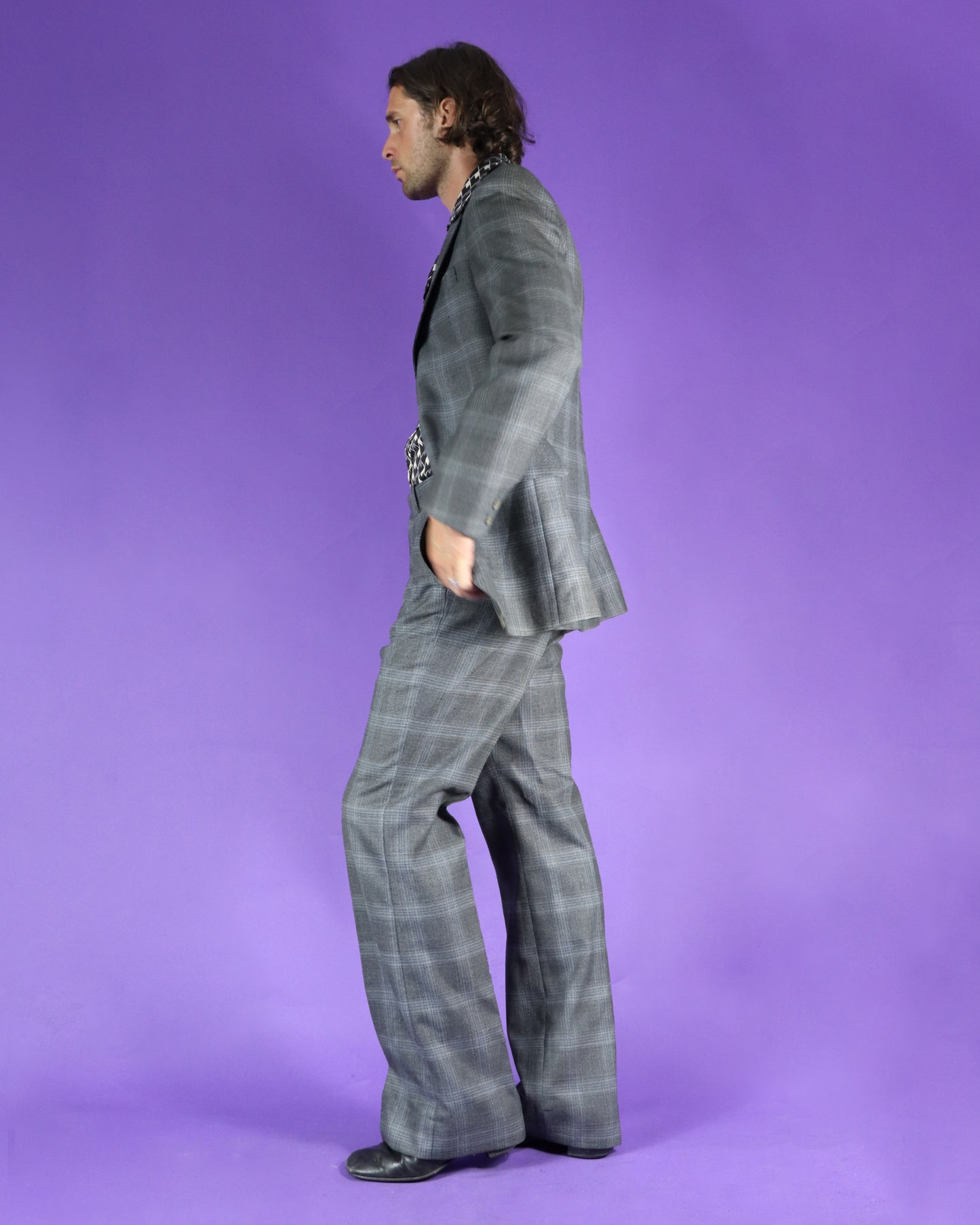 Vintage 1970s Plaid Suit