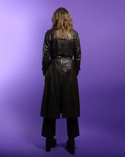 Vintage 1970s Leather Trench Coat